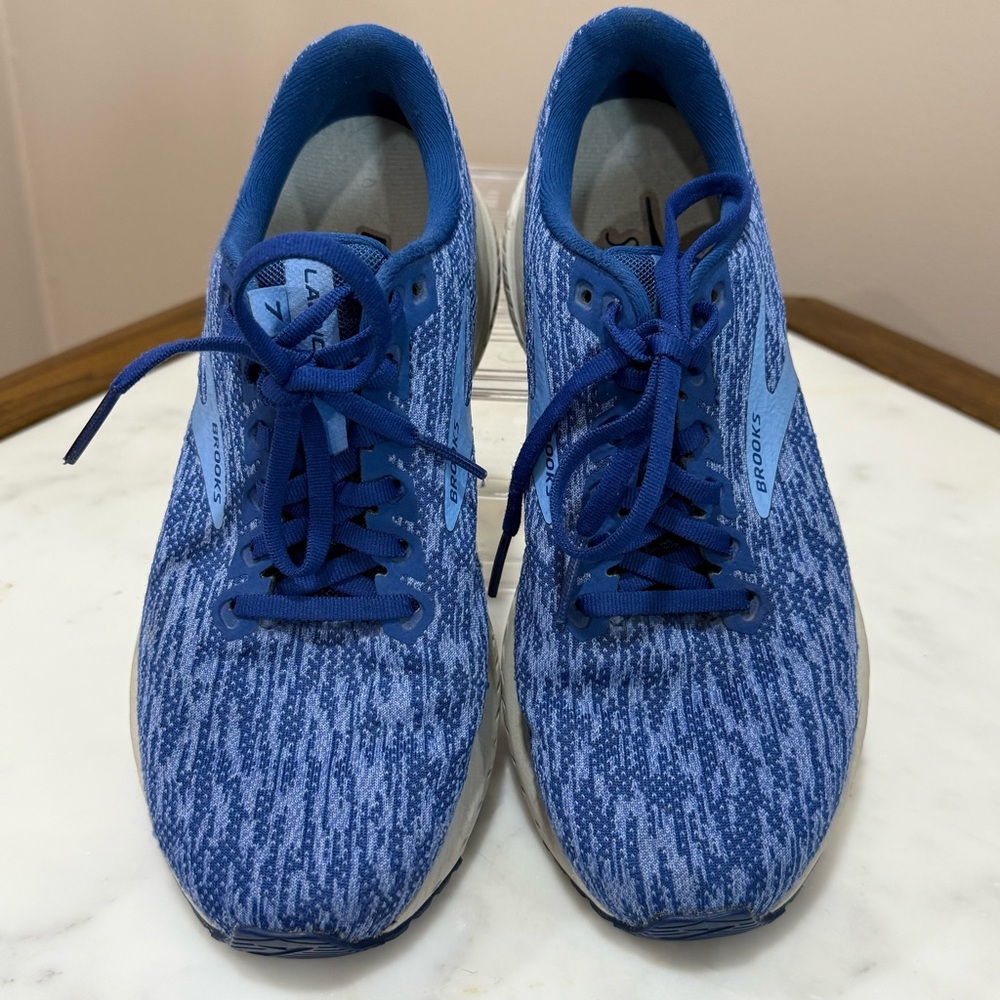 Brooks Launch 7 Wave Pattern Blue Sneakers for Running - Picture 3 of 7